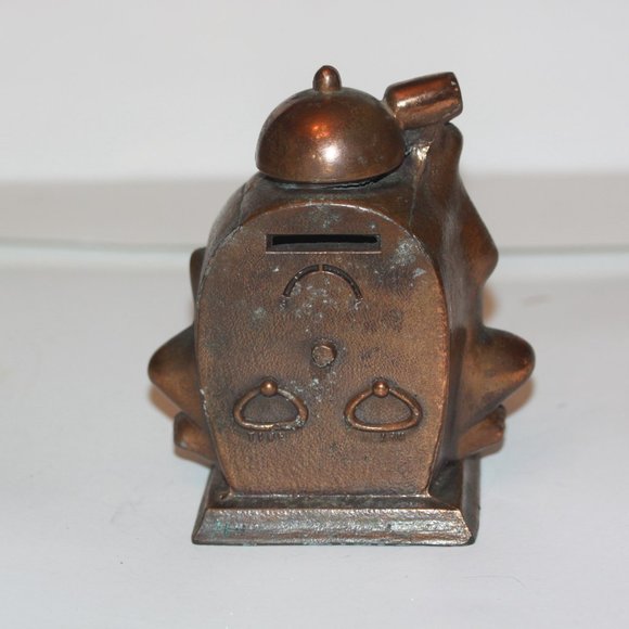 Vintage Alarm Clock Comical Character Coin Bank Time to Save Metal - Picture 3 of 4